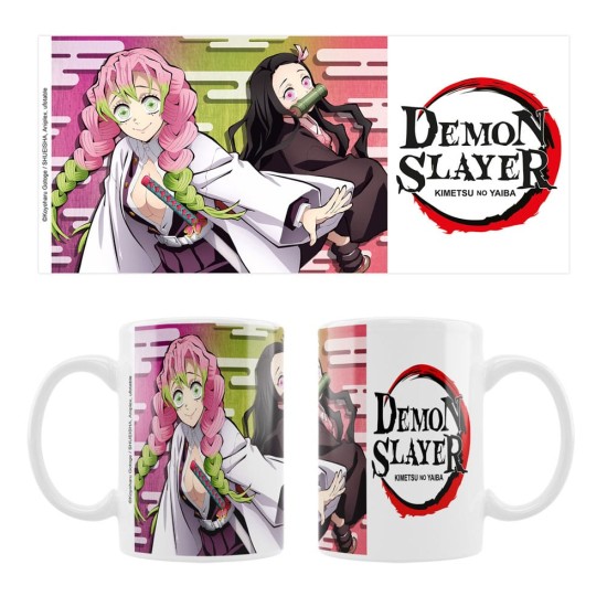 Sakami Merchandise Demon Slayer Ceramic Mug 320ml - Mitsuri & Nezuko - Krūze