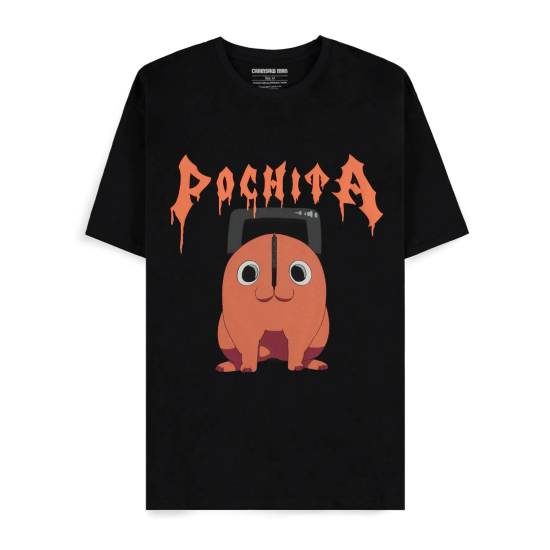 Difuzed Chainsaw Man Pochita The Chainsaw Devil Short Sleeved T-shirt - S izmērs - Vīriešu kokvilnas T-krekls