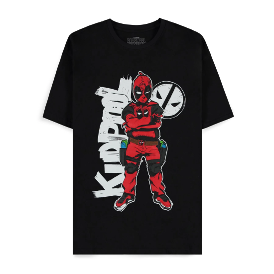 Difuzed Marvel Deadpool Kidpool Boy Stance Short Sleeved T-shirt - M izmērs - Vīriešu kokvilnas T-krekls