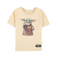 Difuzed The Mandalorian Boys Basic Short Sleeved T-shirt - Size 122-128 / Beige - Child's cotton T-shirt
