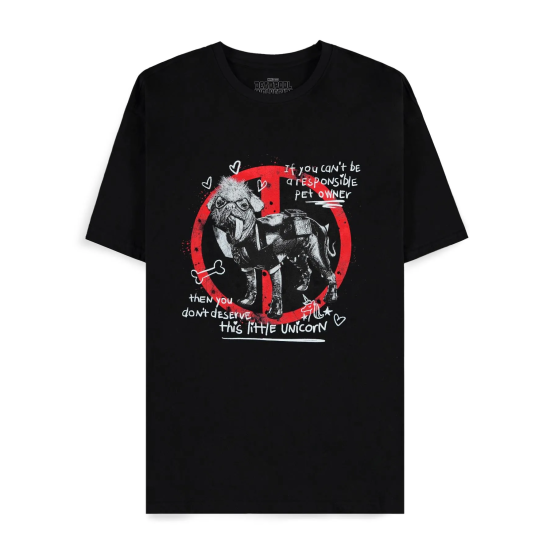 Difuzed Marvel Deadpool Dogpool Short Sleeved T-shirt - XL izmērs - Vīriešu kokvilnas T-krekls