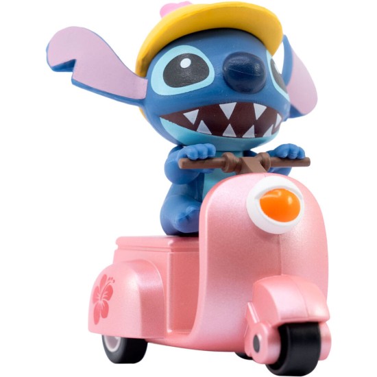 Yume Toys Disney Stitch Zoom Hero Series Mini Assorted Figure 5cm - Motorcycle / Pink - Plastmasas figūriņa