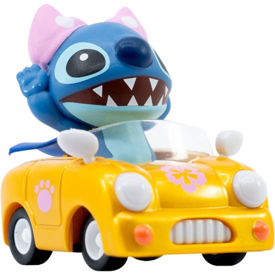 Yume Toys Disney Stitch Zoom Hero Series Mini Assorted Figure 5cm - Sports Car - Plastmasas figūriņa