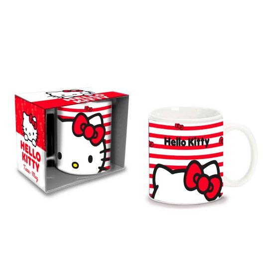 Coriex Hello Kitty Stripes Ceramic Mug 320ml - Кружка