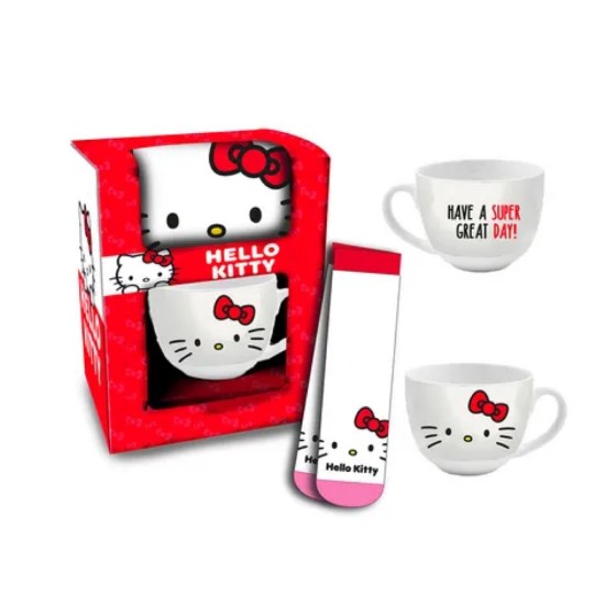 Coriex Hello Kitty Gift Set Mug 340ml / Socks - Komplekts krūze / zeķes