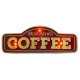 Forever Retro Metal Sign LED Light 40 x 14 x 6 cm (2xAA Batteries or USB plug) - Fresh Brewed Coffee - Dekoratīva LED lampa