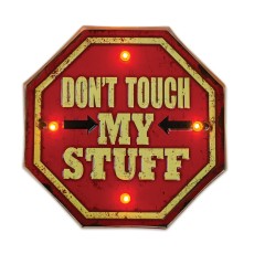 Forever Retro Metal Sign LED Light 29 x 29 x 5 cm (2xAA Batteries or USB plug) - Don't Touch