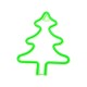 Forever Decorative Neon LED Light 25 x 19 x 2 cm (3xAA Batteries or USB Plug) - Christmas Tree