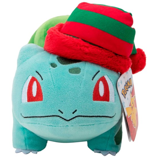 Jazwares Pokemon Plush Toy 20cm - Christmas Bulbasaur - Plīša rotaļlieta