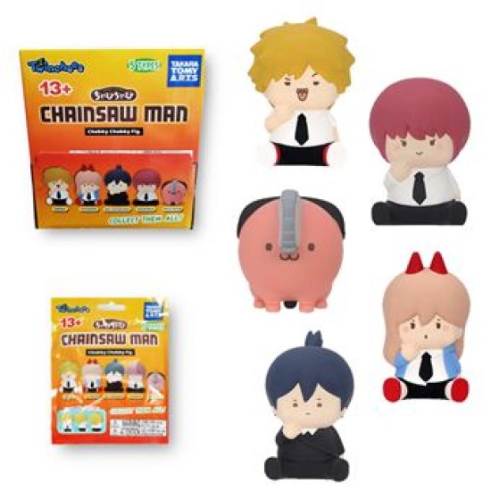 Takara Tomy Chainsaw Man Twinchees Mini Assorted Random Figure 5cm - Chubby Chubby - Plastmasas figūriņa