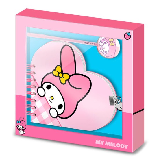 Karactermania Hello Kitty My Melody Notebook / Pen Set - Komplekts klade / pildspalva