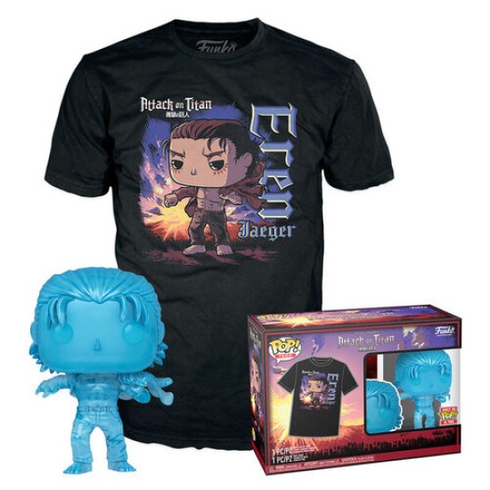 Funko POP! Attack on Titan T-Shirt (M-size) / Figure 9cm Set - Eren Exclusive - Komplekts T-krekls / figūriņa