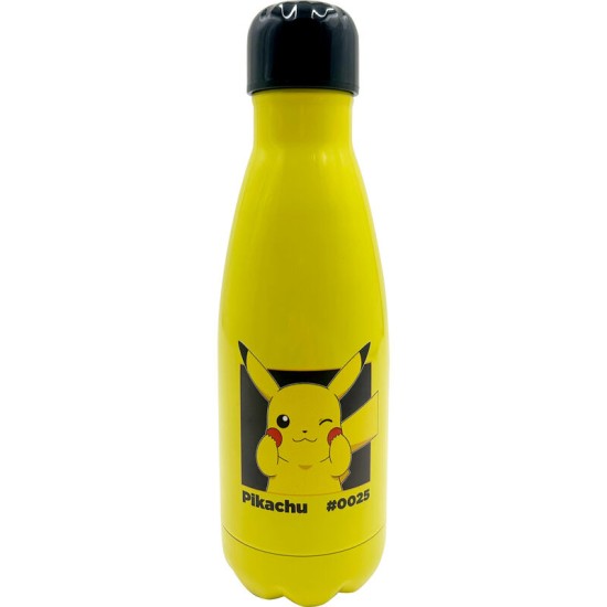 Kids Licensing Pokemon Stainless Steel Bottle 500ml - Pikachu #0025 - Metāliska pudele