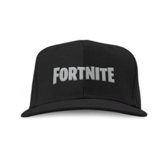 Epic Games Fortnite Logo Embroidered finish Cap - Izmērs 54 / Melna - Kokvilnas cepure ar nagu