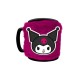 Pyramid Sanrio Hello Kitty Fuzzy Ceramic Mug in Plush Wrap 400ml - Kuromi - Krūze