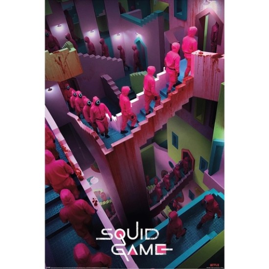 Grupo Erik Squid Game Poster Maxi 91.5 x 61 cm - Crazy Stairs - Plakāts