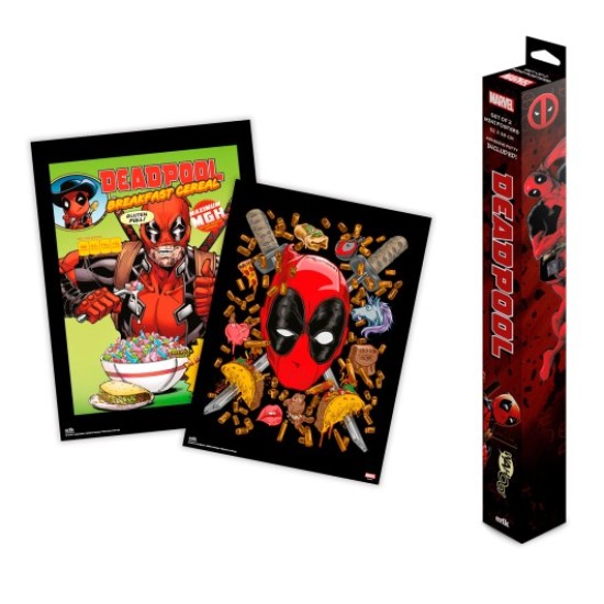 Grupo Erik Marvel Deadpool Poster Chibi Set (2 pcs.) 52 x 38 cm - Divi plakāti