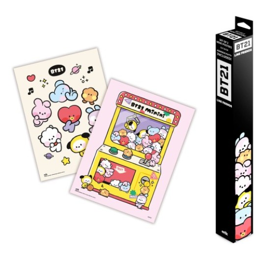 Grupo Erik BT21 Poster Chibi Set (2 pcs.) 52 x 38 cm - Divi plakāti