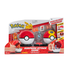 Jazwares Pokemon Surprise Attack Pokeball Battle Game - Charmander vs Riolu