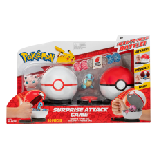Jazwares Pokemon Surprise Attack Pokeball Battle Game - Squirtle vs Jigglypuff