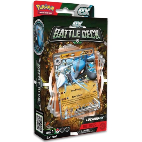 Pokemon Super Card Game TCG Trading Cards - Lucario EX Battle Deck EN - Kāršu spēle