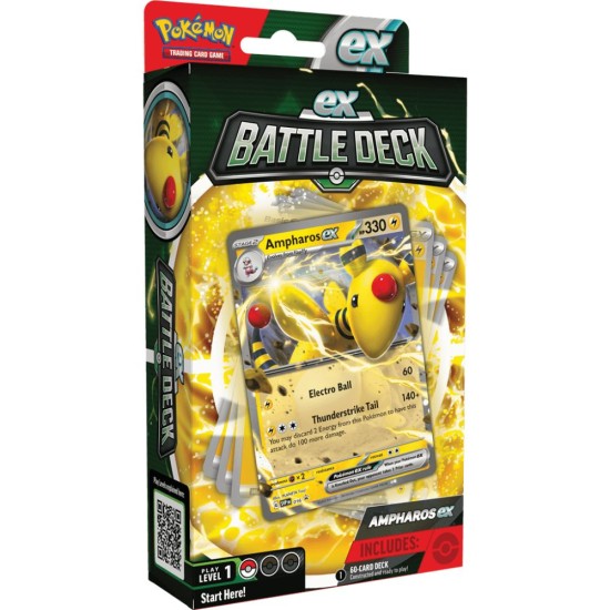 Pokemon Super Card Game TCG Trading Cards - Ampharos EX Battle Deck EN - Kāršu spēle