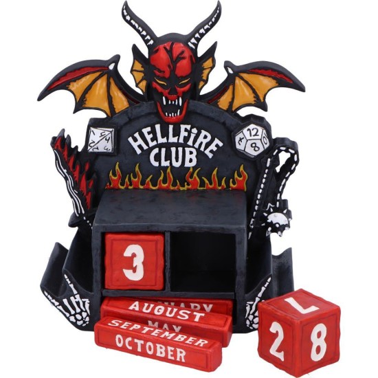 Nemesis Now Stranger Things Perpetual Calendar Hellfire Club 15cm - Mūžīgs kalendārs