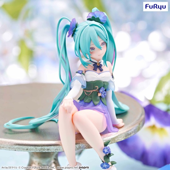 Furyu Hatsune Miku Noodle Stopper Figure 14cm - Miku Flower Fairy Morning Glory - Plastmasas figūriņa