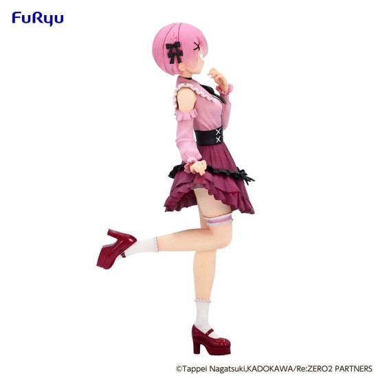 Furyu Re:Zero Starting Life in Another World Trio-Try-iT ver. Pink Figure 21cm - Rem Girly Outfit - Plastmasas figūriņa