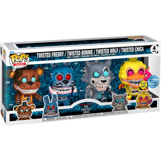 Funko POP! Five Nights at Freddy's Figure 9cm (4.pcs) - Freddy / Bonnie / Wolf / Chica - Vinila figūriņa