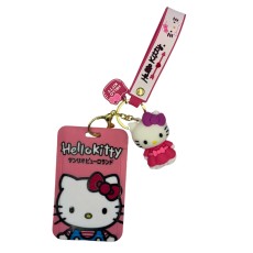 3D Silicone Keychain with Card Holder - Hello Kitty Design 1