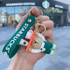 3D Silicone Keychain - Starbucks Design 4 - Силиконовый брелок для ключей