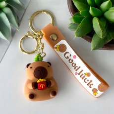 Capybara 3D Silicone Keychain - Design 1