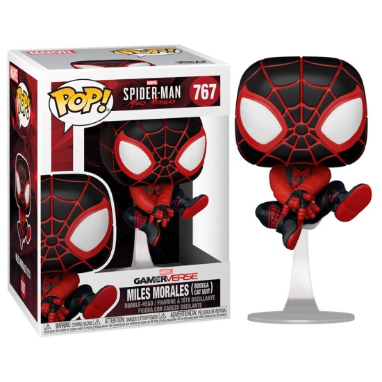 Funko POP! Marvel Spiderman Figure 9cm - Miles Morales (Bodega Cat Suit) (767) - Vinyl figure