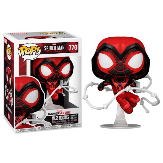 Funko POP! Marvel Spiderman Figure 9cm - Miles Morales (Crimson Cowl Suit) (770) - Vinila figūriņa