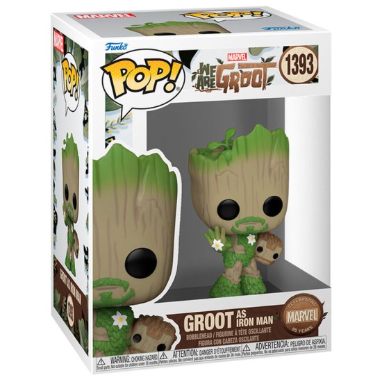 Funko POP! Marvel We Are Groot Figure 9cm - Groot as Iron Man (1393) - Vinila figūriņa