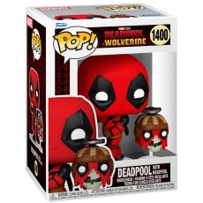 Funko POP! Marvel Deadpool & Wolverine Figure 9cm - Deadpool with Headpool (1400) - Виниловая фигурка