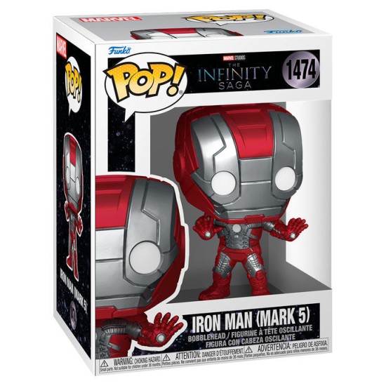 Funko POP! Marvel Infinity Saga Figure 9cm - Iron Man (Mark 5) (1474) - Vinila figūriņa