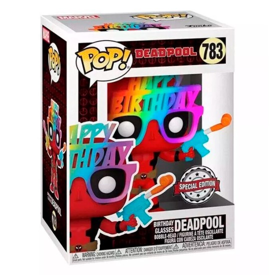 Funko POP! Marvel Deadpool 30th Figure 9cm - Deadpool Birthday Glases Special Edition (783) - Vinyl figure