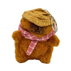 Capybara Plush Keychain 11cm - Pink