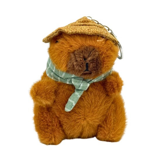 Capybara Assorted Plush Keychain 11cm - Green
