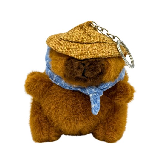 Capybara Assorted Plush Keychain 11cm - Blue