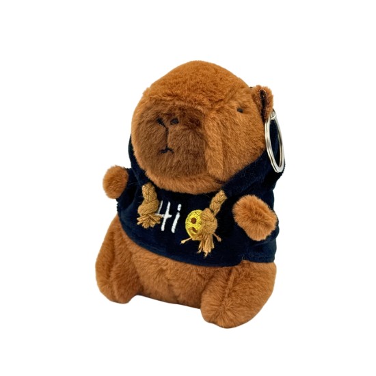 Capybara Assorted Plush Keychain - Melns / Hi 11cm - Plīša ātslēgu piekariņš