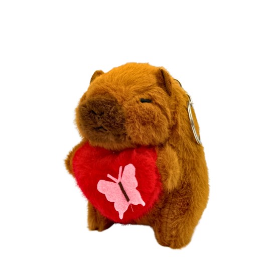 Capybara Assorted Plush Keychain 11cm - Design 1 - Plīša atslēgu piekariņš