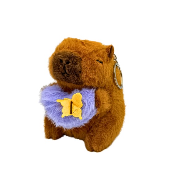 Capybara Assorted Plush Keychain 11cm - Design 2 - Plīša atslēgu piekariņš