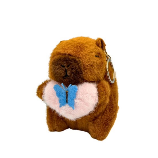 Capybara Assorted Plush Keychain 11cm - Design 3 - Plīša atslēgu piekariņš