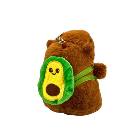Capybara Assorted Backpack Plush Keychain 11cm - Avokado - Plīša atslēgu piekariņš