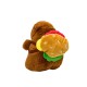 Capybara Assorted Backpack Plush Keychain 11cm - Burgers - Plīša atslēgu piekariņš