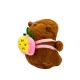 Capybara Assorted Backpack Plush Keychain 11cm - Ābols - Plīša atslēgu piekariņš