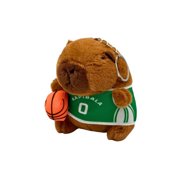 7Toys Capybara Basketball Plush Keychain - Zaļš - Plīša atslēgu piekariņš